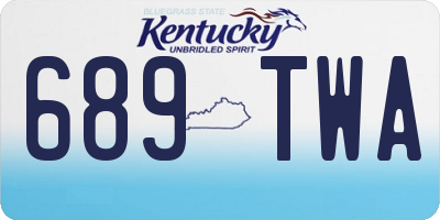 KY license plate 689TWA