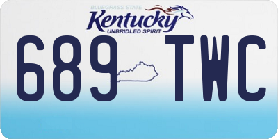 KY license plate 689TWC