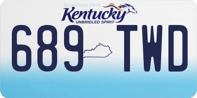 KY license plate 689TWD