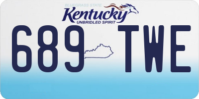 KY license plate 689TWE