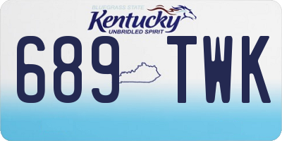 KY license plate 689TWK