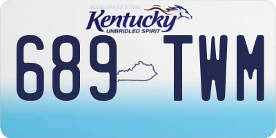 KY license plate 689TWM