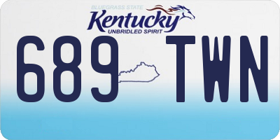 KY license plate 689TWN