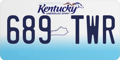 KY license plate 689TWR
