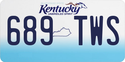 KY license plate 689TWS