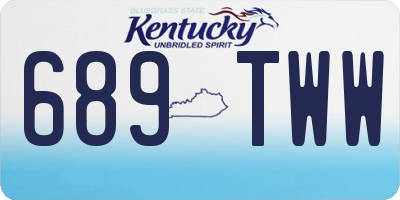 KY license plate 689TWW