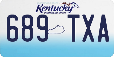 KY license plate 689TXA