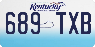 KY license plate 689TXB