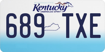 KY license plate 689TXE