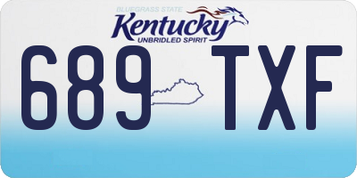 KY license plate 689TXF