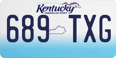 KY license plate 689TXG
