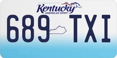 KY license plate 689TXI