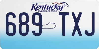 KY license plate 689TXJ