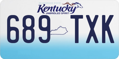 KY license plate 689TXK