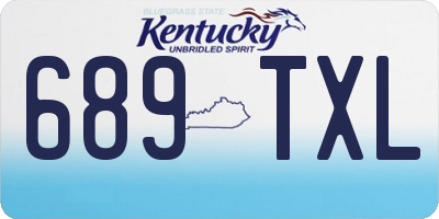 KY license plate 689TXL