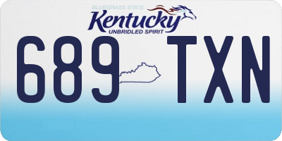 KY license plate 689TXN