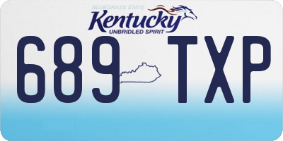 KY license plate 689TXP