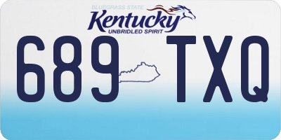KY license plate 689TXQ