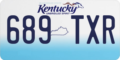 KY license plate 689TXR