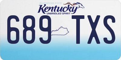 KY license plate 689TXS