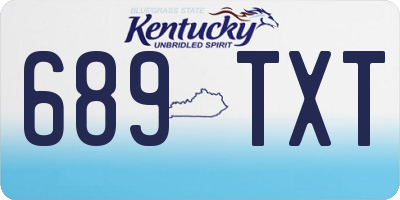 KY license plate 689TXT
