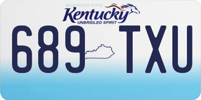 KY license plate 689TXU
