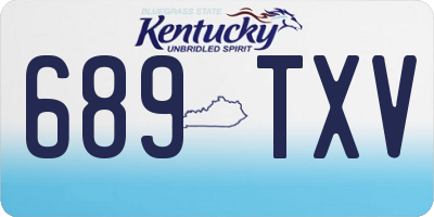KY license plate 689TXV