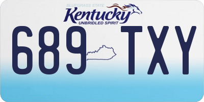KY license plate 689TXY