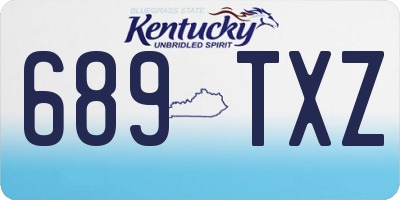 KY license plate 689TXZ