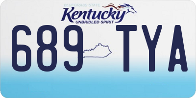 KY license plate 689TYA