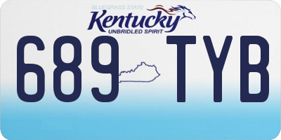 KY license plate 689TYB