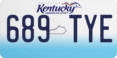 KY license plate 689TYE