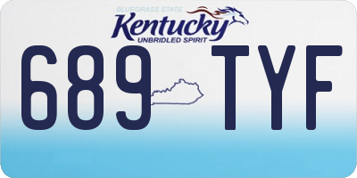 KY license plate 689TYF