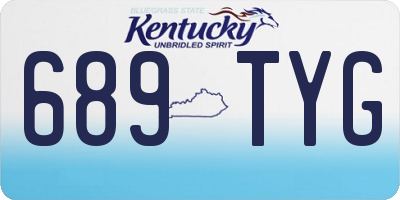 KY license plate 689TYG