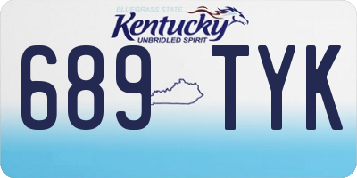KY license plate 689TYK