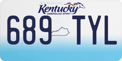 KY license plate 689TYL