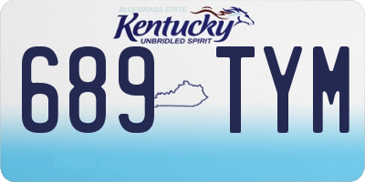 KY license plate 689TYM