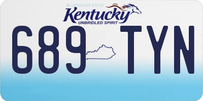 KY license plate 689TYN