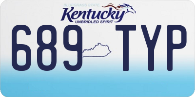 KY license plate 689TYP