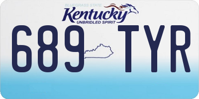 KY license plate 689TYR