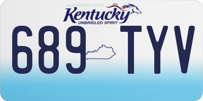 KY license plate 689TYV