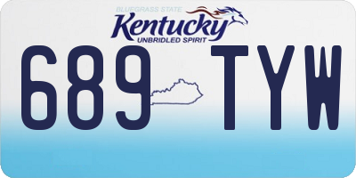 KY license plate 689TYW