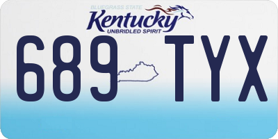 KY license plate 689TYX