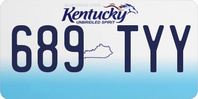 KY license plate 689TYY