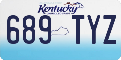 KY license plate 689TYZ