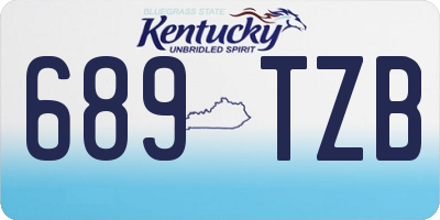 KY license plate 689TZB