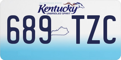 KY license plate 689TZC