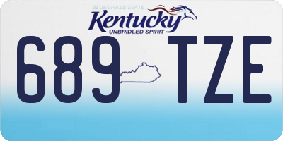 KY license plate 689TZE
