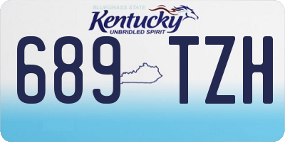 KY license plate 689TZH