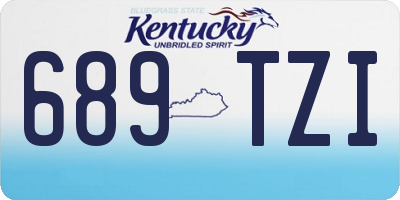 KY license plate 689TZI